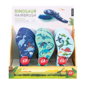 Is Gift Dinosaur Hairbrush (3Asst/12Disp) Assorted 14.5x6x3cm
