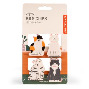 Kikkerland Kitty Bag Clips Multi-Coloured 3.5x3.5x6.5cm