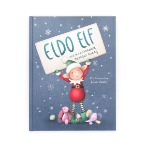 Jellycat Eldo Elf and the Patchwork Bashful Bunny Book Multi-Coloured 22x1x29cm