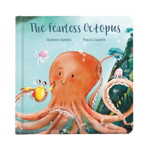 Jellycat The Fearless Octopus Book Padded Cover (Matches with Odell Octopus) Multi-Coloured 23x23x2cm