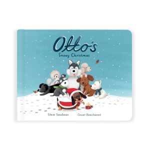 Jellycat Otto’s Snowy Christmas Book (Matches Winter Warmer Otto Sausage Dog) Multi-Coloured 2x23x18cm