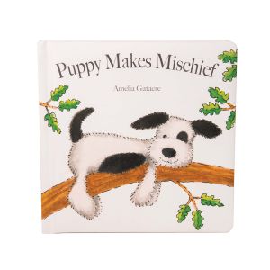 Jellycat Puppy Makes Mischief Book (Matches with Bashful Black & Cream Puppy) Multi-Coloured 19x19x2cm