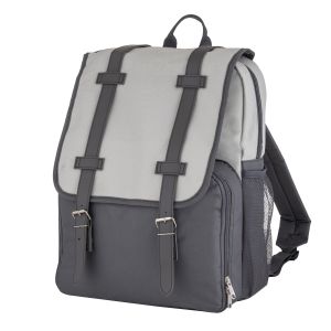 Davis & Waddell Flinders 4 Person Picnic Backpack w/Cooler Charcoal/Natural 29x13x40cm/4 Plates/Cutlery/4 Wine Glasses