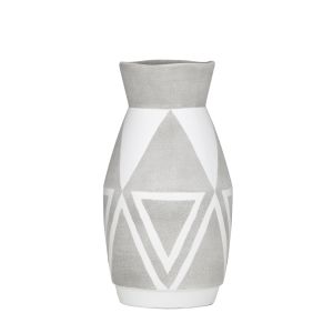 Rogue Kaikara Vase Grey/White 16x16x29cm