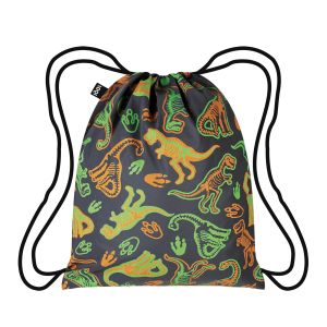LOQI Kids Dinosaur Skeleton Reflective Mini Backpack Multi-Coloured 28x1x34cm