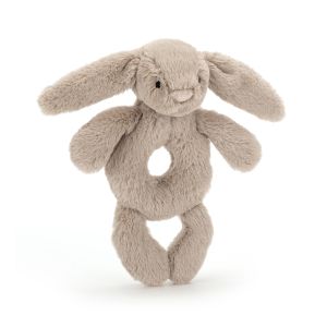 Jellycat Bashful Beige Bunny Ring Rattle 2x8x18cm