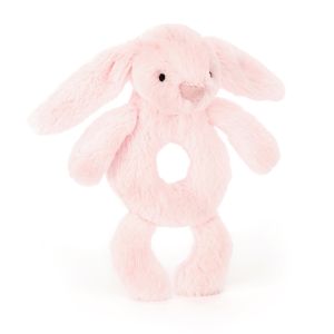 Jellycat Bashful Pink Bunny Ring Rattle 2x8x18cm