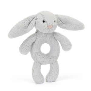 Jellycat Bashful Silver Bunny Ring Rattle 2x8x18cm