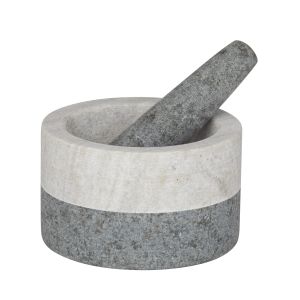 Davis & Waddell Akin Granite/Marble Mortar & Pestle Grey 13x13x8cm