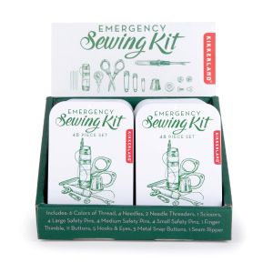 Kikkerland Emergency Sewing Kit (12 Disp) Green 9.5x6x2cm