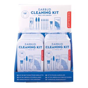 Kikkerland Earbud Cleaning Kit (12 Disp) Blue 9.5x6x2cm