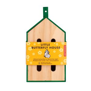 Kikkerland Little Butterfly House Wood 23x12x9cm