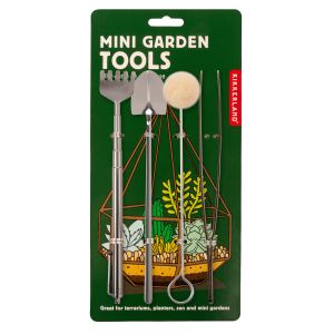 Kikkerland Mini Garden Tools Black 4pcs Set
