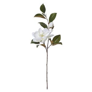 Rogue Grand Magnolia Flower Spray with Bud White 37x26x102cm