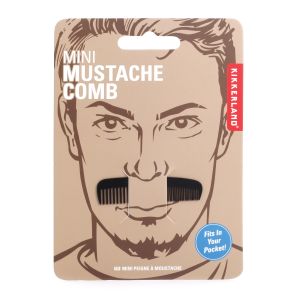 Kikkerland Mini Mustache Comb Black 6x0.25x1.5cm