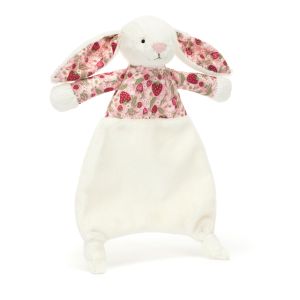 Jellycat Blossom Cream Bunny 'Berry' Comforter 18x7x29cm