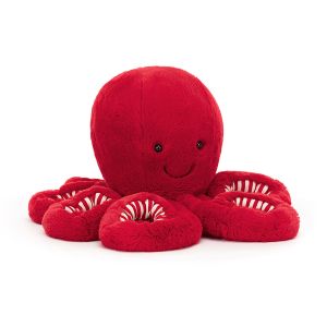 Jellycat Cranberry Octopus Large Red 19x19x47cm