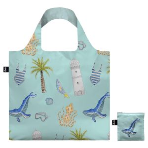 LOQI Sylvia Harvey Walker Whale-Bag Multi-Coloured 50x42cm