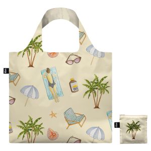 LOQI Sylvia Harvey Walker Palm Tree Bag Multi-Coloured 50x42cm