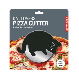 Kikkerland Lovers Pizza Cutter - Cat Black 10x7.6x10