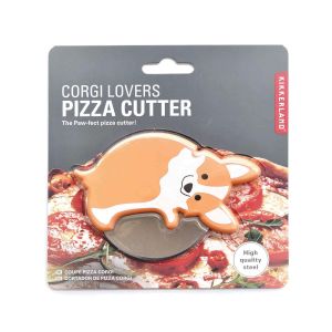 Kikkerland Lovers Pizza Cutter - Corgi Brown 10.4x7.4x8cm
