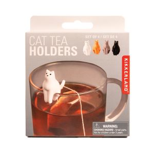 Kikkerland Cat Tea Bag Holders Assorted 1.7x3.5x3cm