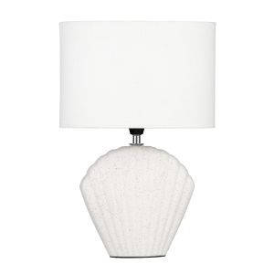 Amalfi Seashell Table Lamp White Speckle 24.5x15x36cm