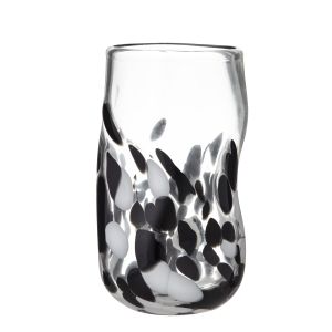 Amalfi Matienne Vase Clear/Black/White 14x14x26cm