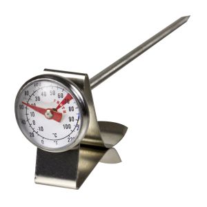 Davis & Waddell Milk Frothing Thermometer Stainless Steel/Glass 2.5x2.5x13.5cm/Temp Range -10°C to 100°C