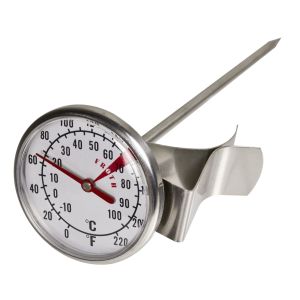 Davis & Waddell Large Dial Milk Frothing Thermometer Stainless Steel/Glass 4x4x13.5cm/Temp Range -10°C to 100°C
