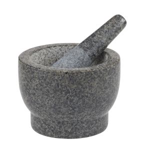 Davis & Waddell Traditional Granite Mortar & Pestle Grey 20x20x14.5cm