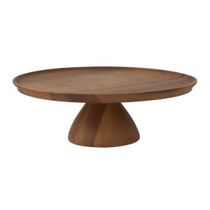 Davis & Waddell Acacia Wood Footed Cake Stand Natural 30x30x10cm