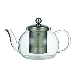 Leaf & Bean Camellia Teapot with Filter Clear/Stainless Steel 21x12.5x12.5cm/4 cup/800ml