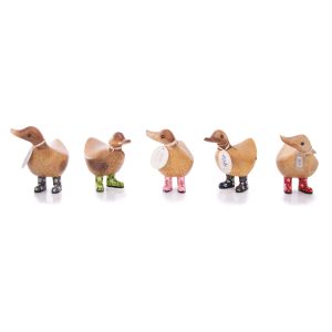 DCUK Natural Welly Ducky Flowers Natural 13x8x11cm