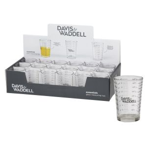 Davis & Waddell Glass Measuring Cup Clear 6x6x8.5cm/120ml Liquids/8 Tablespoons