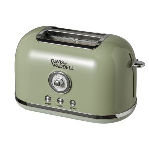 Davis & Waddell Manor Electric 2 Slice Toaster Green 32x19x20cm