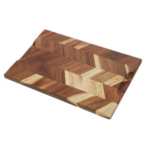 Davis & Waddell Herringbone Acacia Cutting Board Rectangle Natural 30x40x15cm