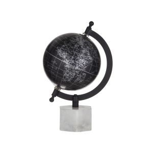 Amalfi Roamer Sculpture Black & White Marble 15x15x29cm