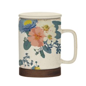 Leaf & Bean Floralison Tea Mug with Infuser Natural/Multi 11.5x8.5x8.5cm/330ml