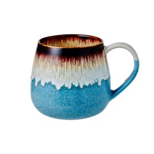 Leaf & Bean Roma Reactive Glaze Mug Blue/Brown 8.5x10x9.7cm