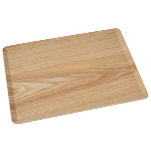 Leaf & Bean Non-Slip Wooden Tray Large Natural 33x25x1cm