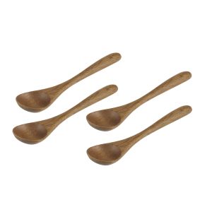Davis & Waddell Acacia Wood Dip Spoon 4pcs Set Natural 13.5x3x2cm