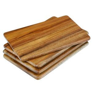 Davis & Waddell Acacia Wood Individual Serving Board 4pcs Set Natural 21x15x1cm