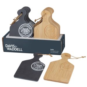 Davis & Waddell Fromagerie Mini Serving Paddle 2 Asst Styles 12 Grey/12 Natural 20.5x11x0.8cm