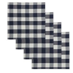 Davis & Waddell Check Napkin Set/4 Blue Check 45x45cm