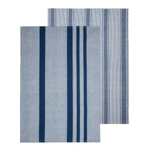 Davis & Waddell Ellis Cotton Tea Towel 2pcs Set Blue & White Stripe 50x70cm