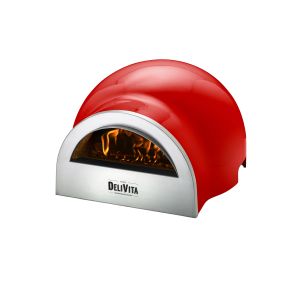 DeliVita Wood Fired Oven Chilli Red 65x59x35cm