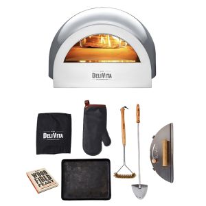 DeliVita Wood Fired Collection Oven & Accessories Bundle Hale Grey