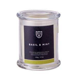 Davis & Waddell-Taste Basil & Mint Scented Candle Clear 9.2x11cm