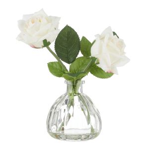 Rogue Mimi Rose-Clear Glass Vase Light Pink 16x13x20cm